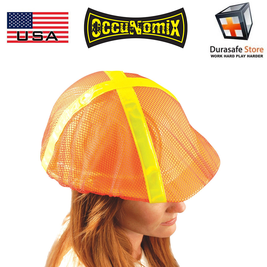 OCCUNOMIX V896 RO High Visibility Regular Hard Hat Cover Orange Mesh