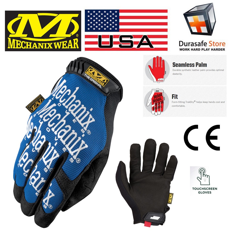 blue mechanix gloves