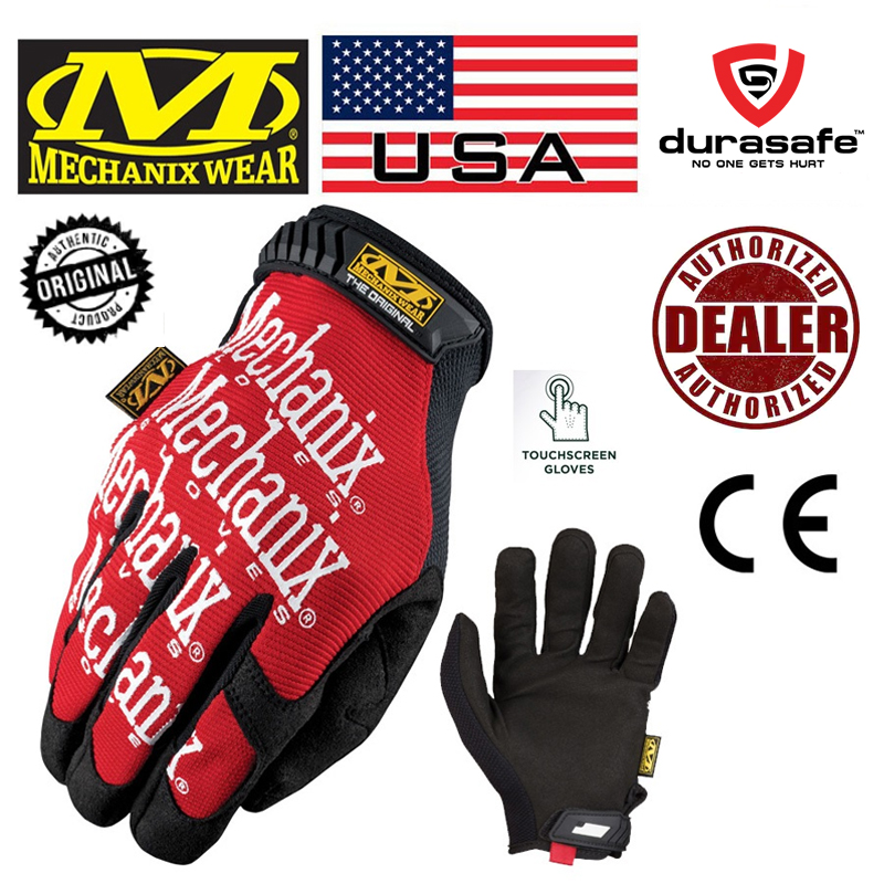 Mechanix store gloves red