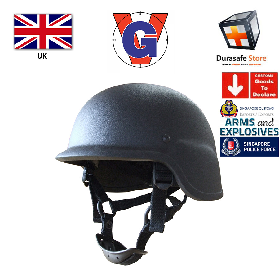 VESTGUARD PASGT-1 NIJ Level IIIA Ballistic Safety Helmet Black, UK