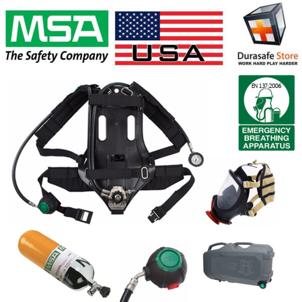 MSA AIRXPRESS 2 FIRE SCBA COMPLETE SET W/O 2ND CONNNECTION - Durasafe Shop