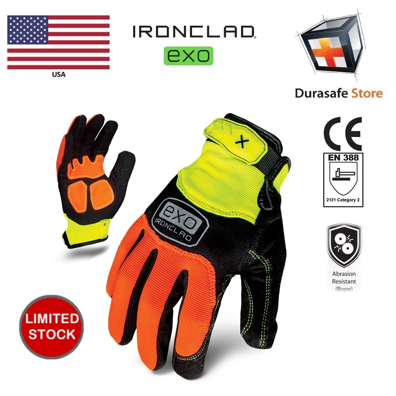 XL - EXO Mechanics Leather  IRONCLAD EXO MOTOR & WORK GLOVES