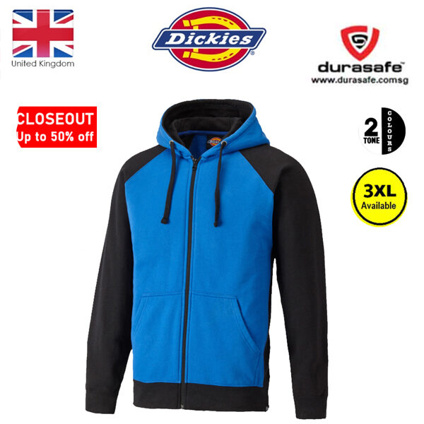 DICKIES SH3009 Two Tone Hoodie Royal Black Durasafe Shop