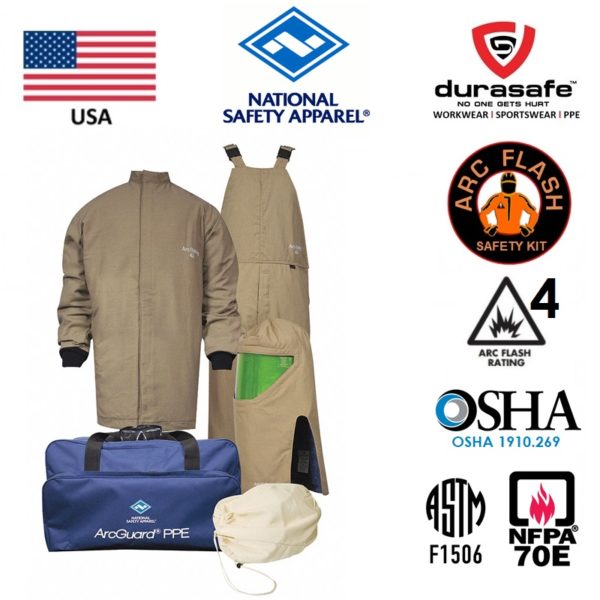 NATIONAL SAFETY APPAREL KIT4SCPR40NG2X 40.0 cal./cm2 Arc Flash ...