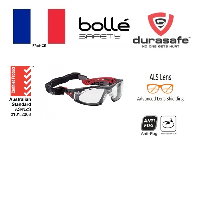 bolle rush plus seal safety glasses