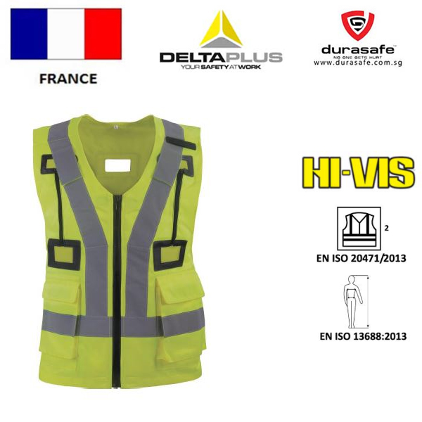 Deltaplus Harvesgi Vest Fluorescent Yellow - Durasafe Shop