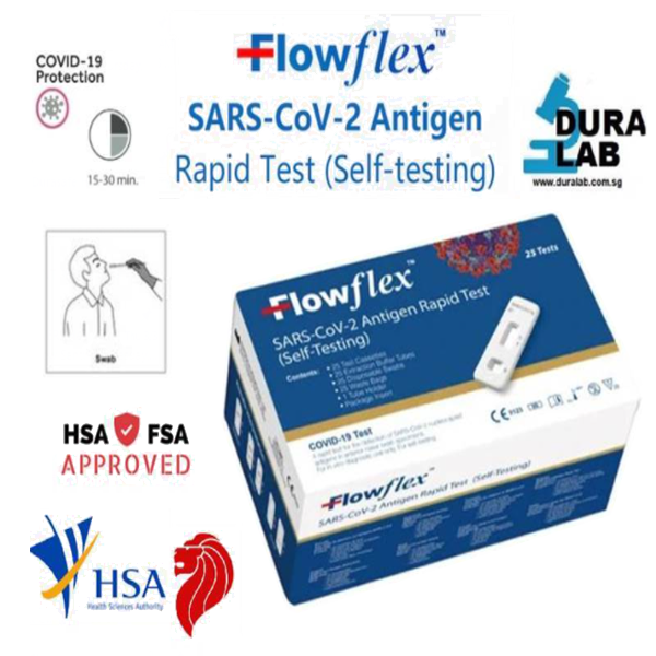 FLOWFLEX COVID-19 ART Antigen Rapid Test Kit (25 tests/kit) - Durasafe Shop