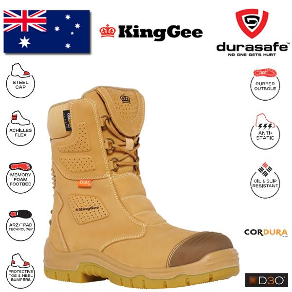 KING GEE BENNU RIGGER SAFETY BOOT WHEAT K27173 Durasafe Shop