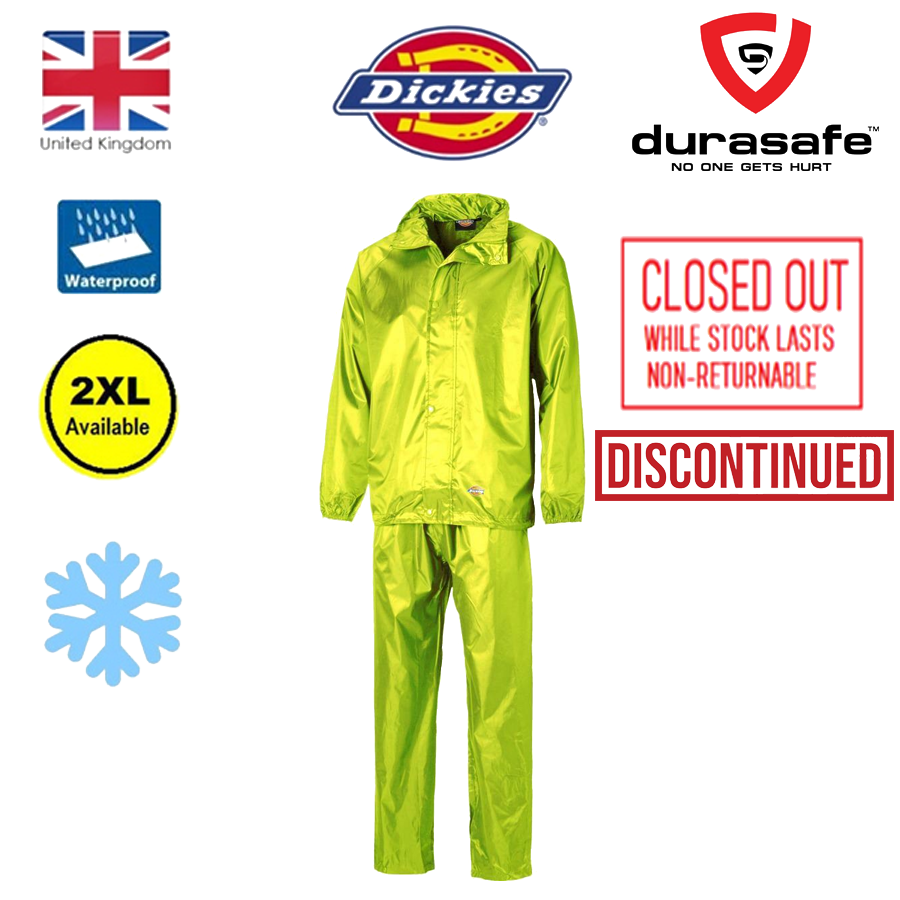 DICKIES WP10050 Vermont Waterproof Suit Yellow Size S 2XL small